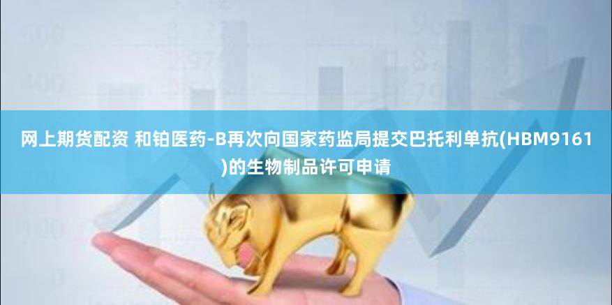 网上期货配资 和铂医药-B再次向国家药监局提交巴托利单抗(HBM9161)的生物制品许可申请