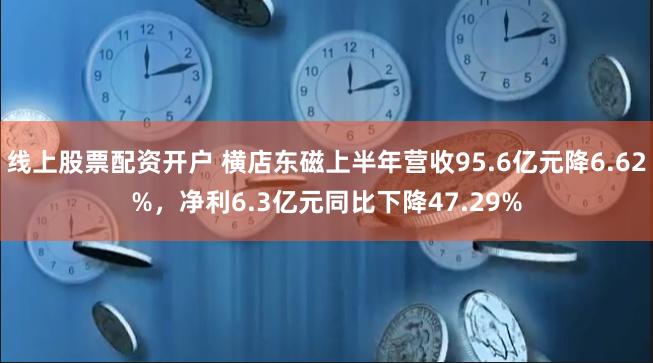 线上股票配资开户 横店东磁上半年营收95.6亿元降6.62%，净利6.3亿元同比下降47.29%